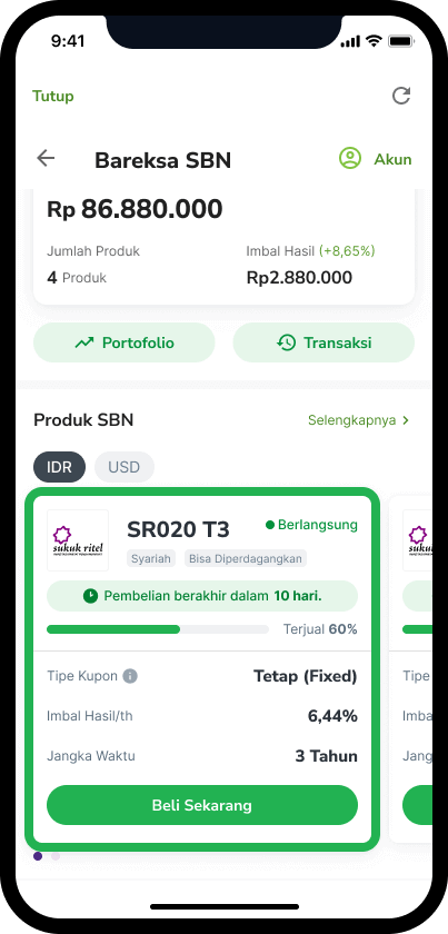 Pilih Produk SBN yang Diinginkan