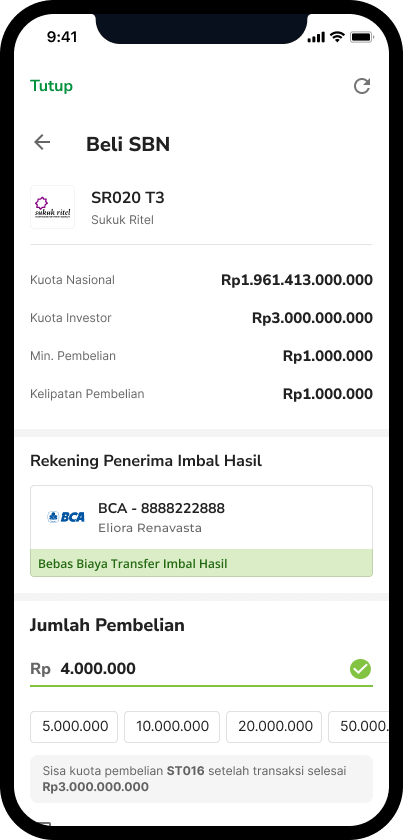 Masukkan Nominal Pembelian